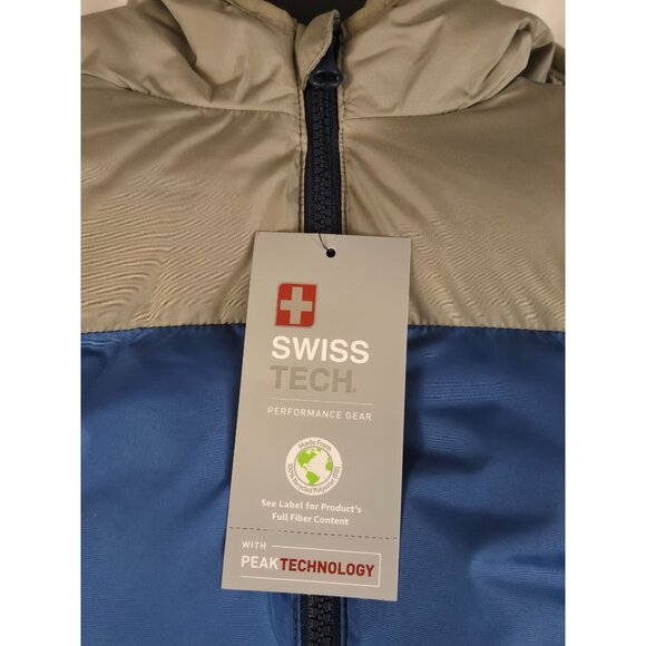 NWT Swiss Tech Toddler Heavyweight Puffer Jacket, Size 12M / Blue Multicolored - Picture 6 of 9